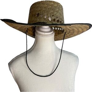 Sombrero Wide Brim Straw Hat Palm Leaf